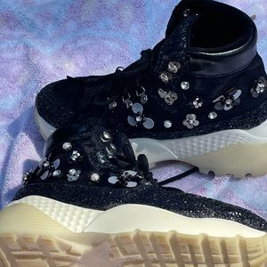 Betsey Johnson high top tennis, sneakers, shoe bootie